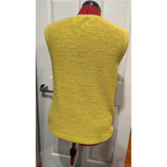 Yellow Embellished Sleeveless Sweater – Size L - Picture 2 of 10